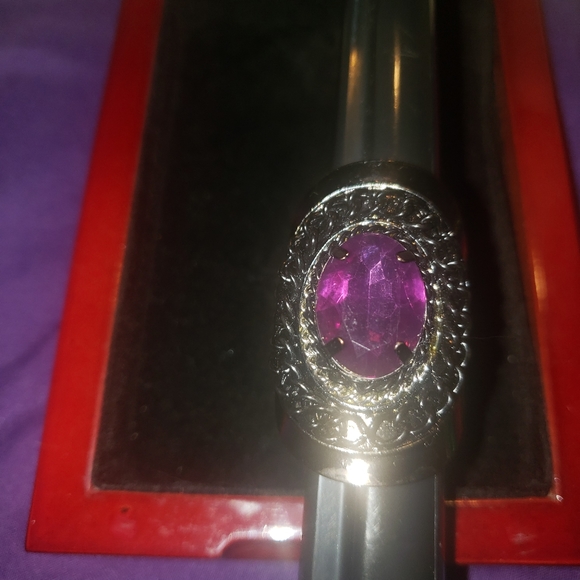 Bling Fashion Ring Purple Stone - Picture 4 of 5